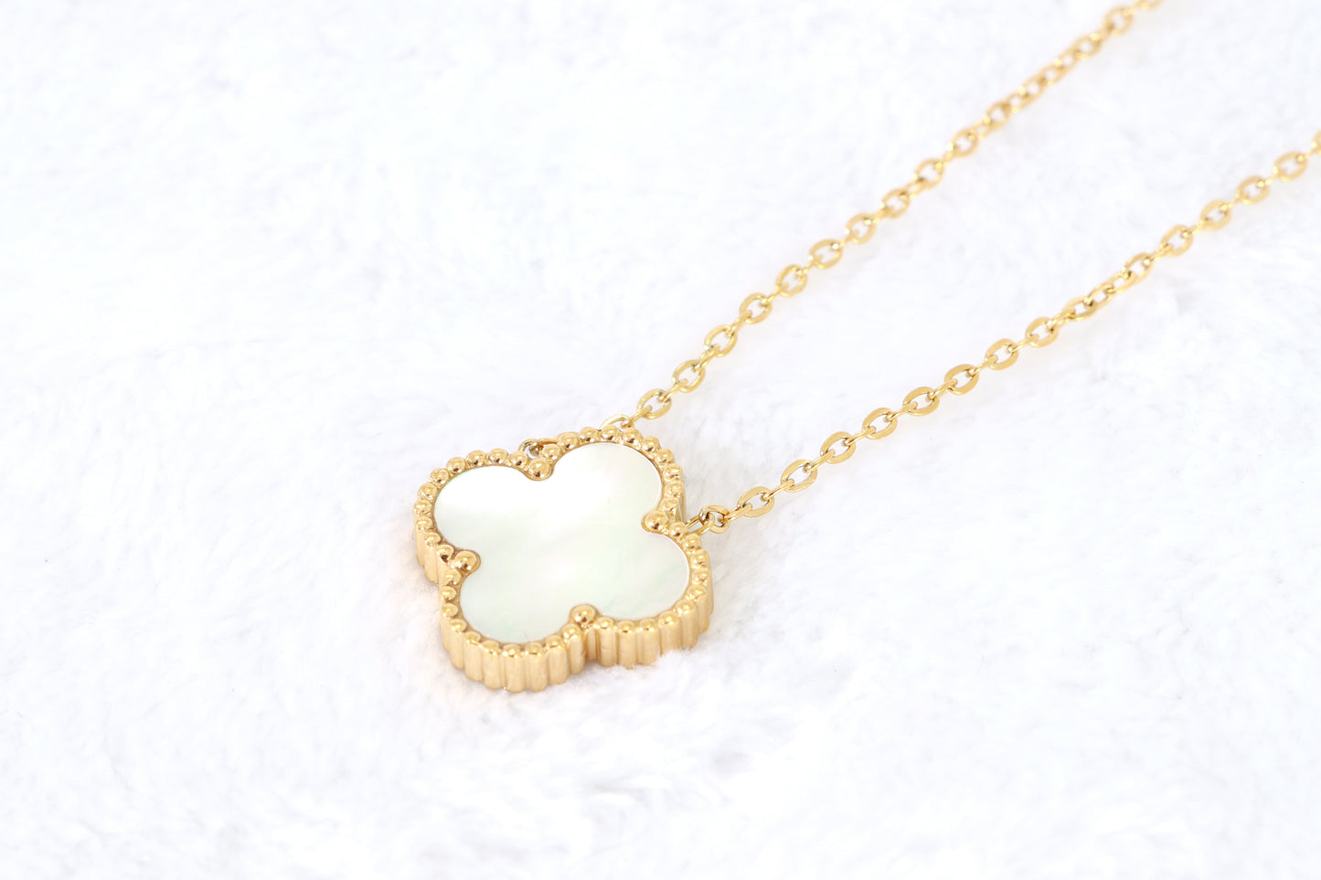 Lucky Clover Necklace, 18K Gold Plated - VCA Inspired Design