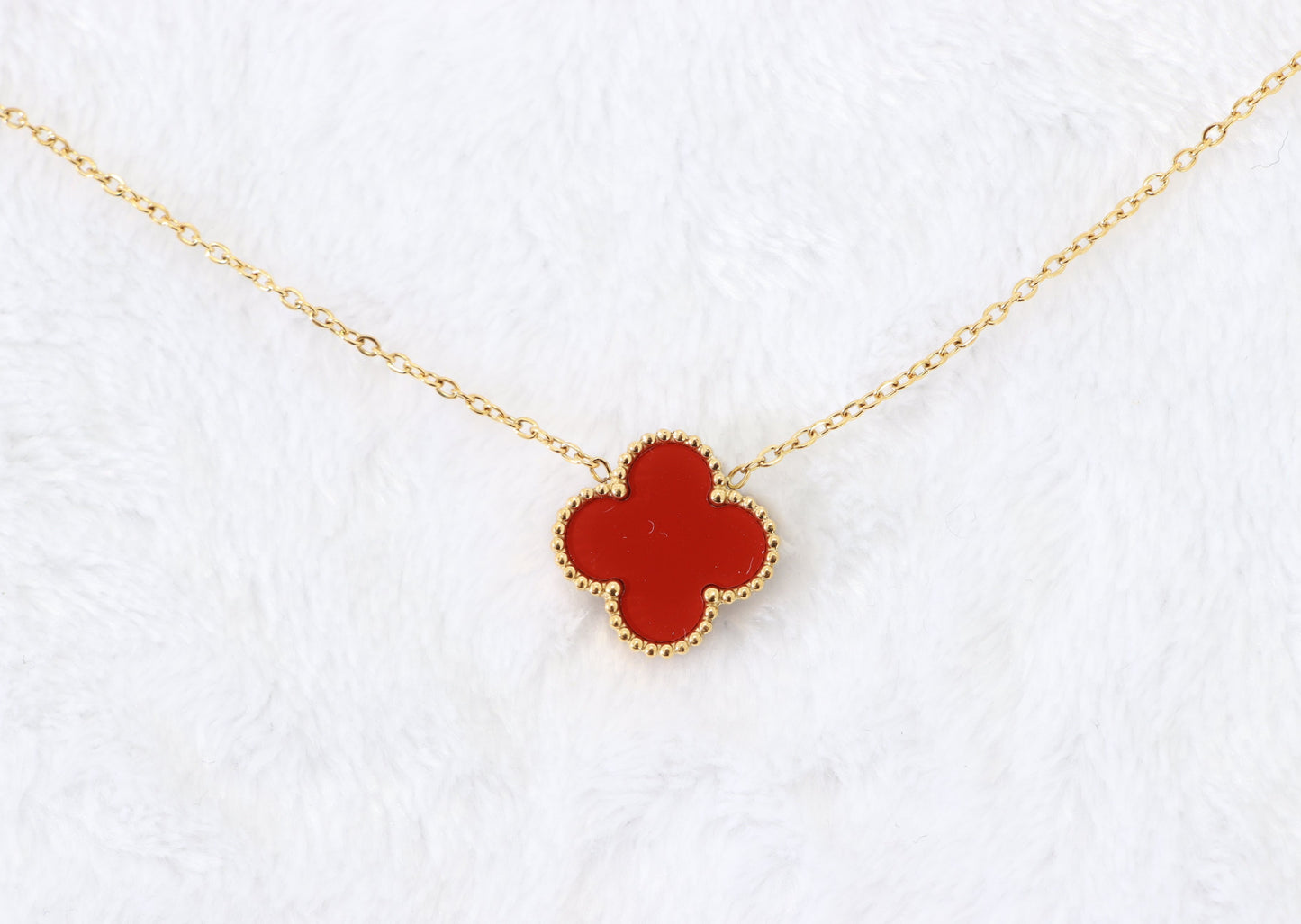 Lucky Clover Necklace, 18K Gold Plated - VCA Inspired Design