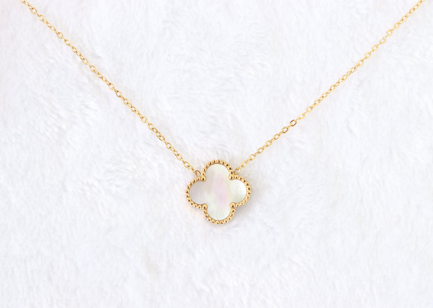 Lucky Clover Necklace, 18K Gold Plated - VCA Inspired Design
