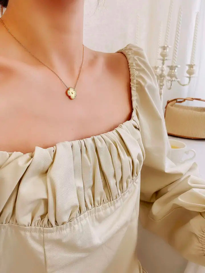 Lucky Clover Necklace, 18K Gold Plated - VCA Inspired Design