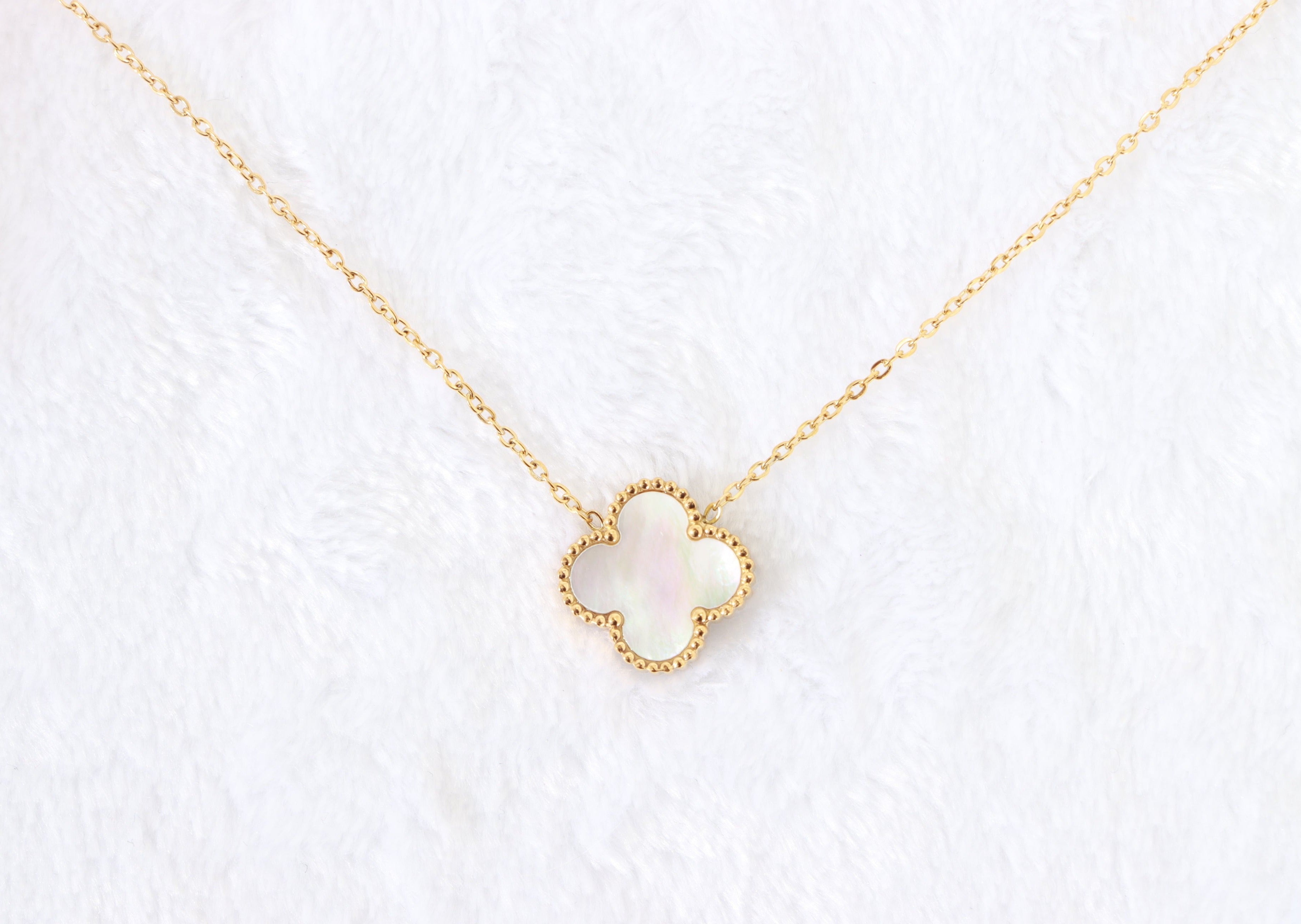 14K Yellow Gold Turquoise Four Leaf Clover Necklace – LTB JEWELRY